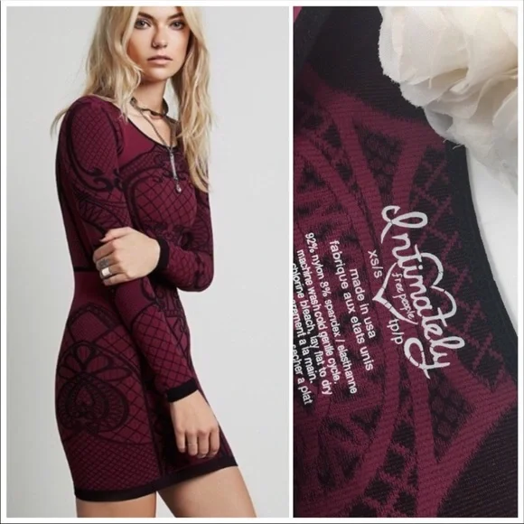 Free People Art Deco Bodycon Mini